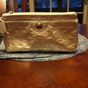 Coach Metallic Clutch wristlet